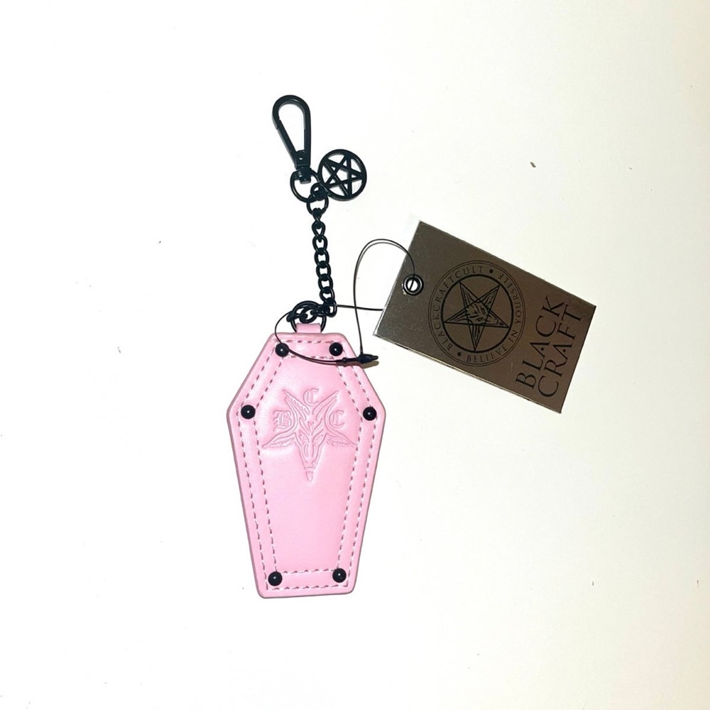 Blackcraft Cult pink coffin keychain